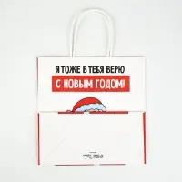 Пакеты подарочные новогодние &laquo;Новый год&raquo;, 22&times;22&times;11 см, 10 шт.