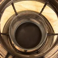 Подсвечник фонарь со стеклянной колбой, 19×19×18 см, d=9 см, металл, чёрный