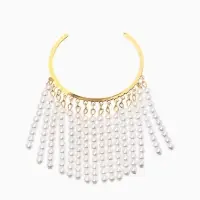 Браслет жемчужный "Кольцо", цвет белый в золоте, бусина 6