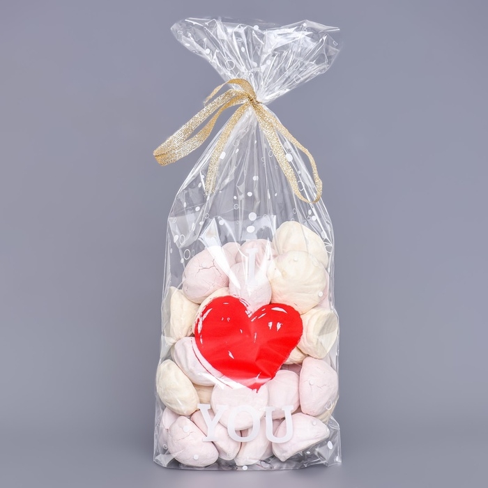 Пакет фасовочный БОПП, с донной складкой, Пакет фасовочный БОПП, с донной складкой, "Любовь" 15*30 см набор 50 шт