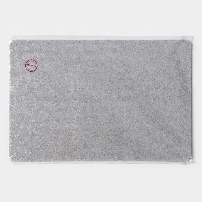 Салфетки сервировочные на стол Доляна &laquo;Фейерверк&raquo;, 4 шт., 30&times;45 см, серебряные