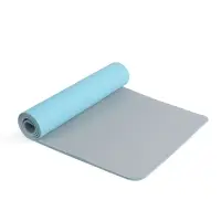 Коврик для фитнеса и йоги ONLYTOP, нескользящий, 183&times;61&times;0.6 см, цвет серый/голубой
