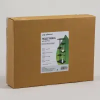 Подставка для цветов Greengo, 6 полок, 36&times;23&times;106 см, напольная, каркас металл, полки МДФ, чёрная