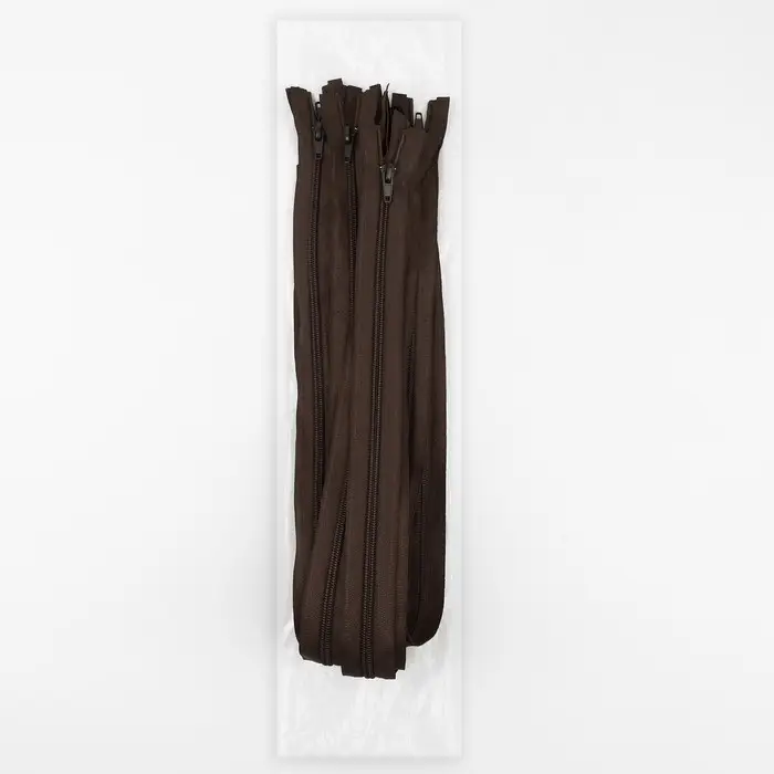 Молния «Спираль», №5, разъёмная, замок автомат, 70 см, коричневая