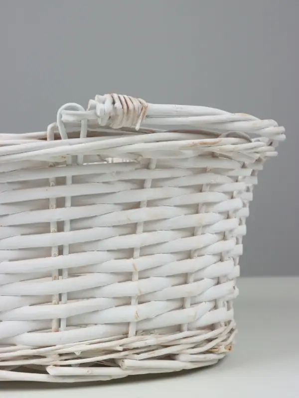 Корзина плетеная (ива) D35х26 H15 HH27 B27х19, 1 шт., белый