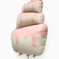 Воздушные шары "Розовый тортик" фольга, латекс, набор 12 штук