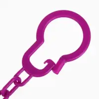 Соска - пустышка с держателем Крошка Я &laquo;Пингвинчик&raquo;, анатомическая, от 6 мес, фиолетовый