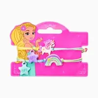 Браслеты детские парные "Выбражулька" неразлучники, радуга, единорог, звезды, разноцветный   1093717