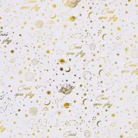 Бумага упаковочная глянцевая &laquo;Сияй ярче звезд&raquo;, тиснение, 50&times;70 см