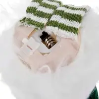 Светодиодная фигура &laquo;Гном зеленая шапочка&raquo; 33 см, текстиль, 1 LED, от батареек AG10&times;3, свечение тёплое белое