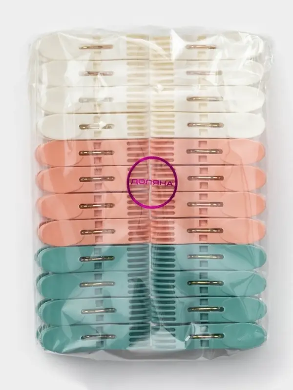 Прищепки для белья Доляна, 24 шт., 7&times;1.5 см, ширина низа 4.5 см