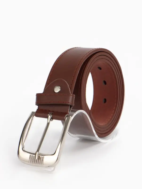 Ремень мужской, 120&times;3.6 см, гладкий, винт, пряжка металл, коричневый