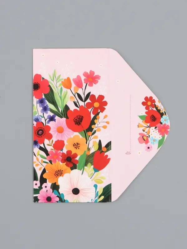 Конверт для денег &laquo;Цветы яркие&raquo;, 16,5 х 8 см