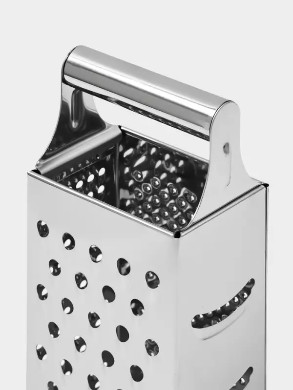 Тёрка четырёхгранная Доляна &laquo;Металлик&raquo;, 10&times;7.5&times;23.5 см, цвет хромированный