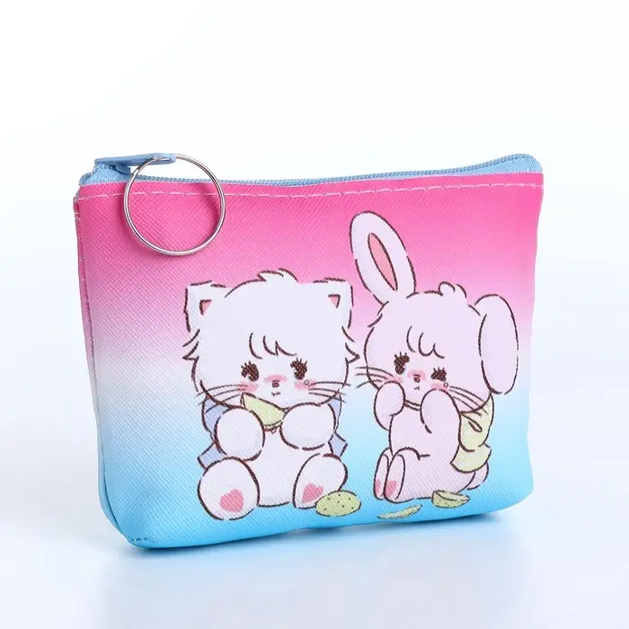 Кошелёк детский &laquo;Зайчики&raquo;, маленький, монетница, МИКС