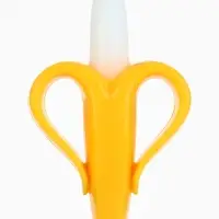 Набор силиконовых прорезывателей для зубов «Банан, погремушка», 2 шт., Крошка Я