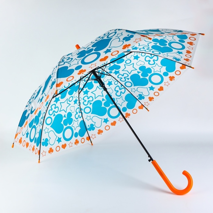 Зонт - трость полуавтоматический «Настроение», 8 спиц, R = 45/52 см, D = 104 см, цвет МИКС Зонт - трость полуавтоматический «Настроение», 8 спиц, R = 45/52 см, D = 104 см, цвет МИКС