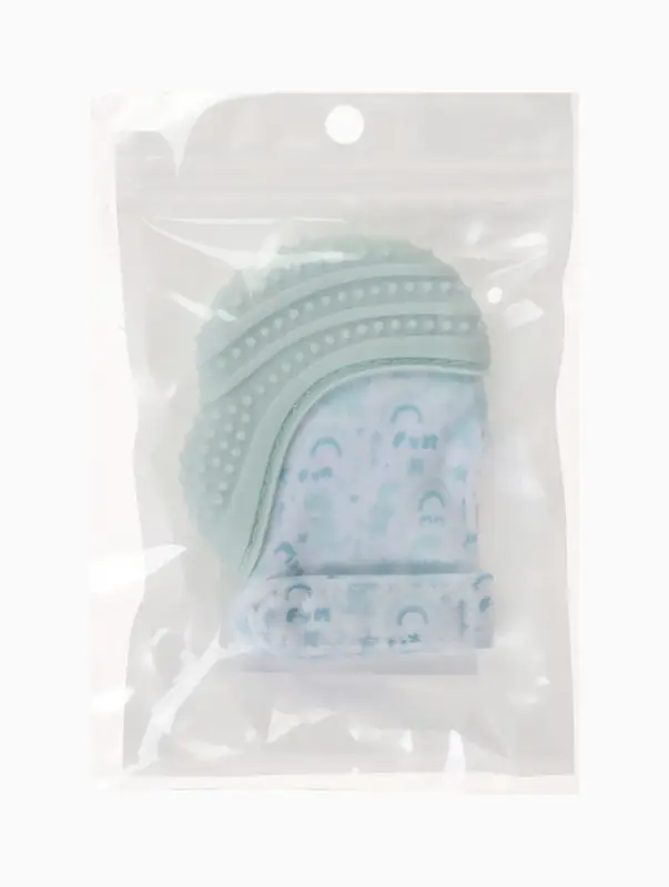 Прорезыватель на ручку для зубов &laquo;Дино&raquo;, светло-серый