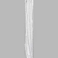 Молния металлическая, №3, неразъёмная, замок автомат, 60 см, белая