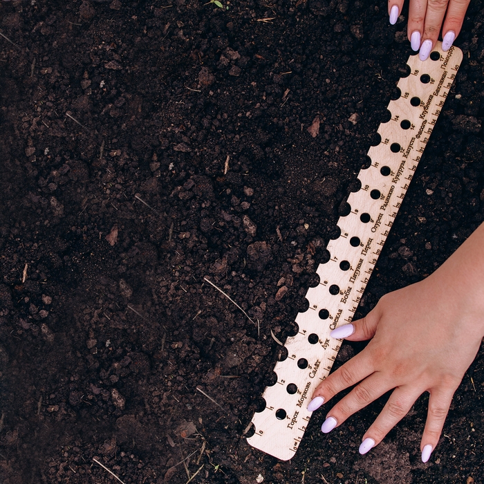 Линейка для посадки семян, 40 см, Greengo Линейка для посадки семян, 40 см, Greengo