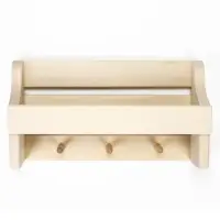 Полка-вешалка для бани и сауны &laquo;Универсальная&raquo;, 50&times;12&times;27 см, деревянная, 3 крючка