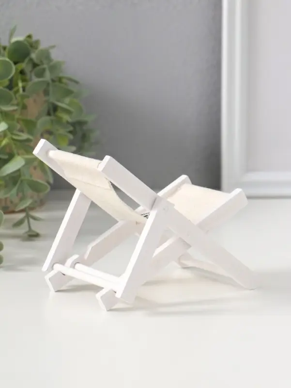 Сувенир дерево "Стул пляжный со штурвалом" 9х1х15,5 см