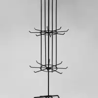 Вертушка, 3 яруса по 8 крючков, 20&times;20&times;61, чёрная