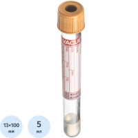 Вакуумные пробирки с акт-ром сверт и гелем 5 мл ж VACUETTE 456010 50шт/уп