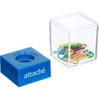 Скрепочница Attache магнит, с цвет. скрепками 28 мм (20шт.) цвет в ассорт.