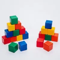 Кубики детские, пластиковые, цветные, 20 штук, 6&times;6 см