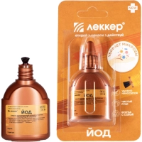 Йод спиртовой раствор 5%&nbsp; Леккер кисточка 20мл 40шт/уп