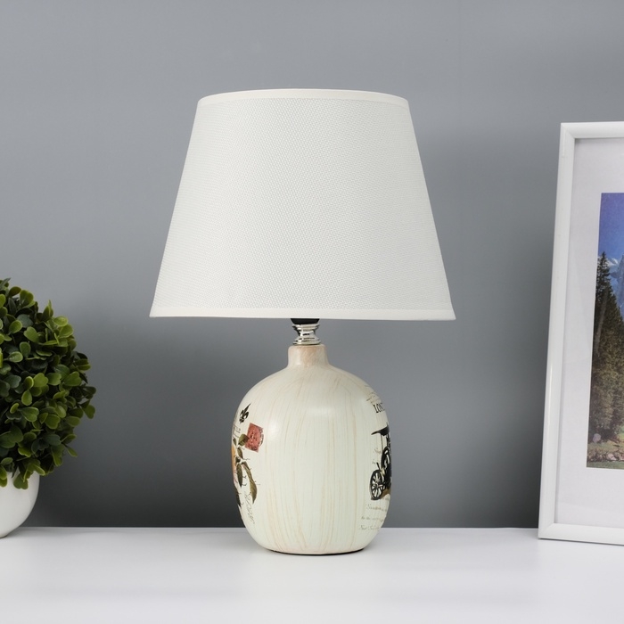 Настольная лампа с абажуром RISALUX «Аджена», Е14, 40 Вт, 22.5×22.5×32.5 см Настольная лампа с абажуром RISALUX «Аджена», Е14, 40 Вт, 22.5×22.5×32.5 см