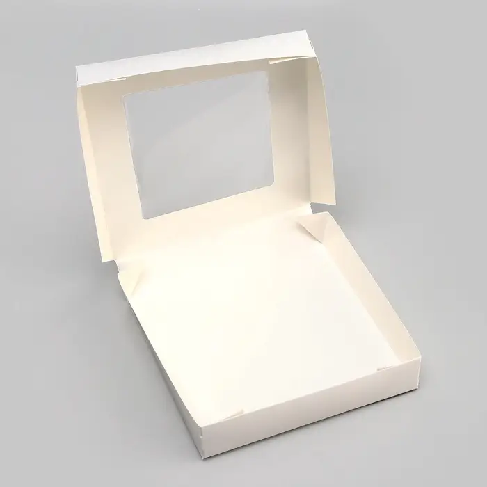 Контейнер навынос, с окном, белый, 20&times;20&times;4 см