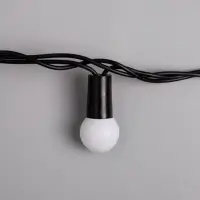 Гирлянда &laquo;Нить&raquo; 20 м с насадками &laquo;Шарики 1.5 см&raquo;, IP44, тёмная нить, 200 LED, свечение белое, 8 режимов, 220 В