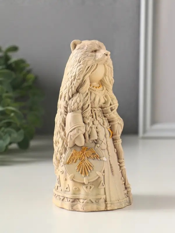 Фигурка гипс &laquo;Берегиня Шаманка медведица&raquo;, 13.5&times;6 см, слоновая кость