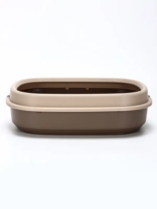 Лоток для кошек &laquo;Фур-Мур&raquo;, 48&times;35.5 см, с бортом и совком, покрытие софт-тач, цвет капучино