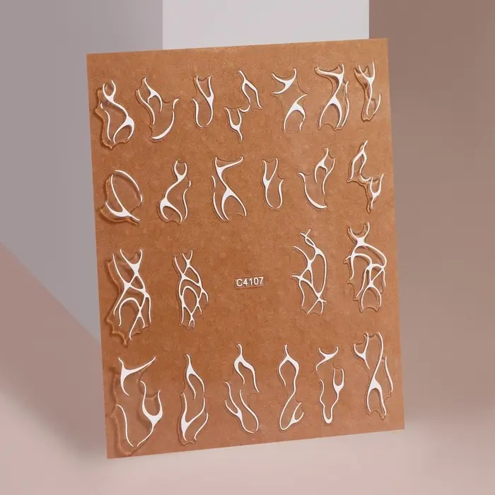 Наклейки для ногтей «Slik», белые Наклейки для ногтей «Slik», белые