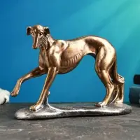 Фигура полистоун &laquo;Борзая&raquo;, под бронзу с серебром, 25&times;17 см