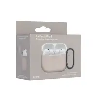 Чехол для AirPods Pro 3 с карабином №1 Stone