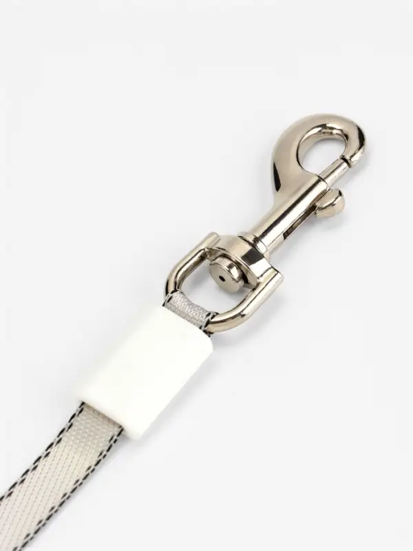 Рулетка - поводок для собак, лента 3 метра, белая, бежевая