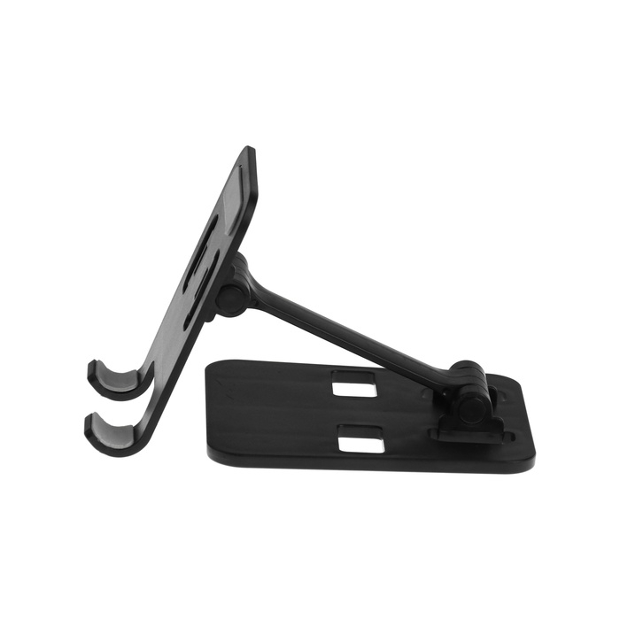 Подставка для телефона Luazon, складная, регулируемая, резиновые вставки, чёрная Подставка для телефона Luazon, складная, регулируемая, резиновые вставки, чёрная