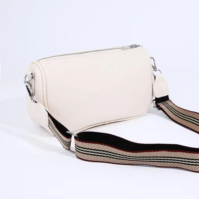 Сумка женская кросс-боди на молнии, 25&times;8.5&times;14 см, белая