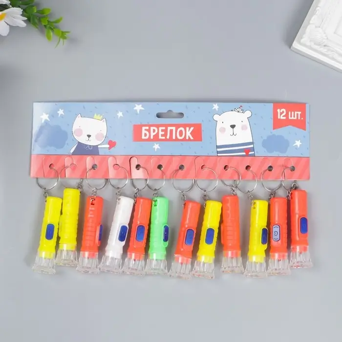 Фонарик свет на кольце  Фонарик свет на кольце "Точки" HC-107 МИКС 6,5х2,3х2,3 см