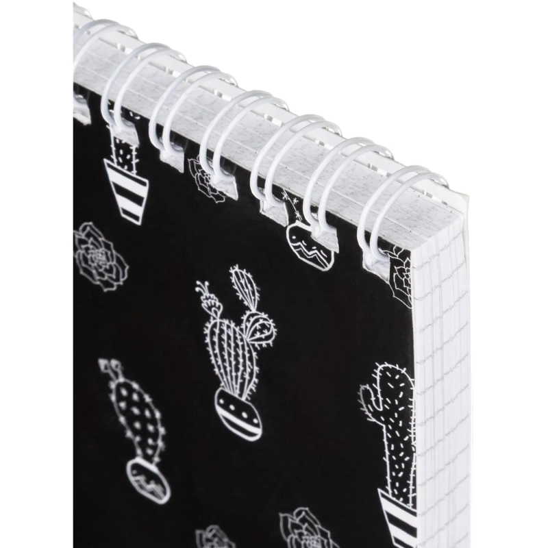 Блокнот А5,80л,кл,греб,карт.обл+УФ-лак Attache Selection LLAMAS черный