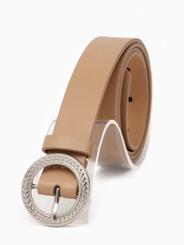 Ремень женский, 1 прокол, 3.5&times;110 см, без винта, бежевый