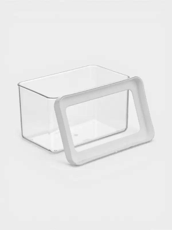 Ёмкость для хранения сыпучих продуктов IDEA &laquo;Степ&raquo;, 1.1 л, 16&times;10&times;9.5 см, пластик, крышка белая