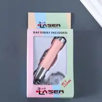 Фонарик-лазер брелок для ключей на кольце "Пастель" USB 4 режима МИКС 1,7х1,7х8 см