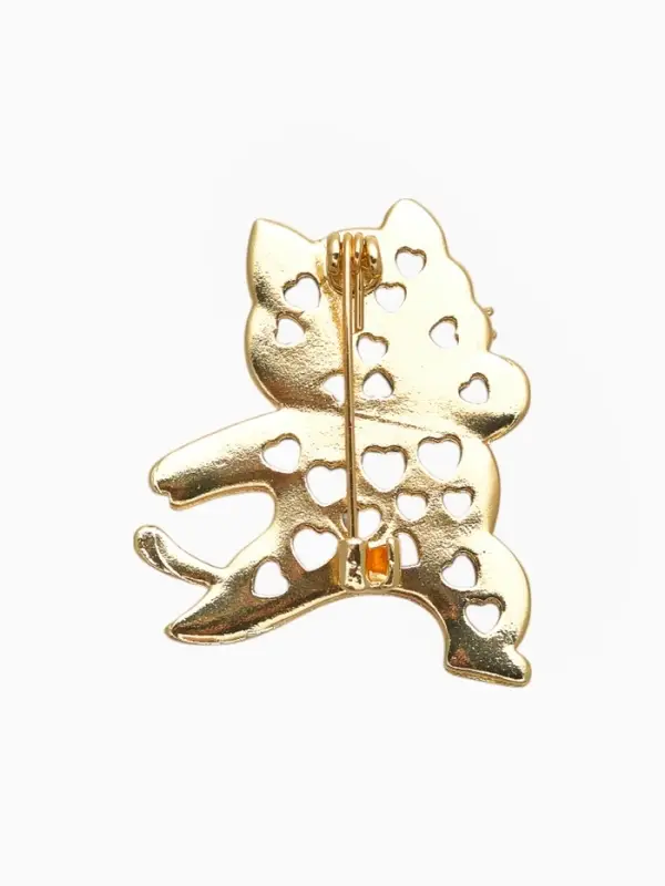 Брошь  Брошь "Кот" герой, цветная в золоте