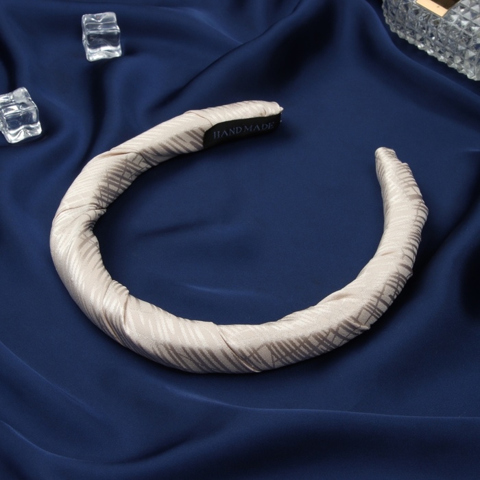 Ободок для волос Ободок для волос "Бетти" 1,5 см, бежевый