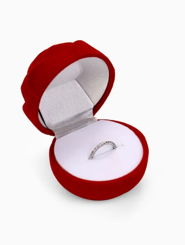 Футляр под кольцо, серьги &laquo;Роза&raquo;, бархатный, 6&times;5.5 см, красный